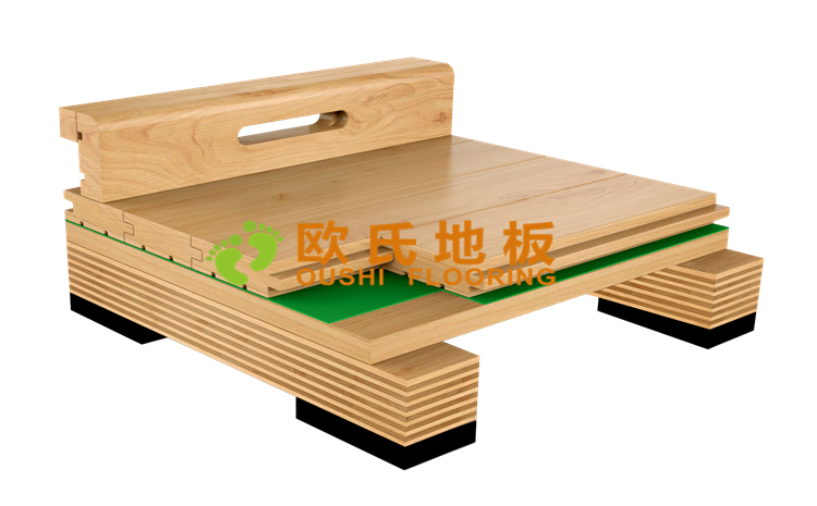 單層龍骨結(jié)構(gòu)運(yùn)動木地板-地板結(jié)構(gòu)